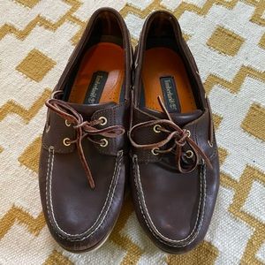Timberlands leather boat shoes